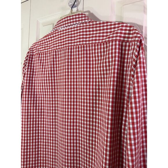 BANANA REPUBLIC Shirt Men's XL 17-17.5 Gingham Checkered Button Down Long Sleeve - Picture 3 of 14